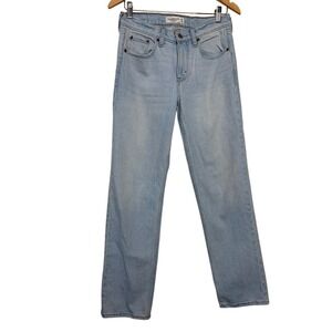 Abercrombie & Fitch The 90s Straight Mid Rise Light Wash Blue Jeans Size 26 2W